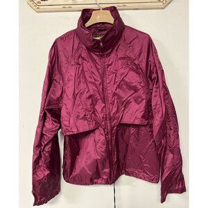 Eddie Bauer Burgundy Nylon Windbreaker Jacket XL